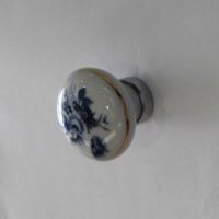 Puxador Cerâmica PA9508 Porcelana Rosas Azuis 