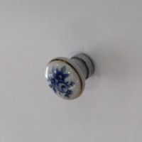 Puxador Cerâmica PA9507 Porcelana Rosas Azuis 