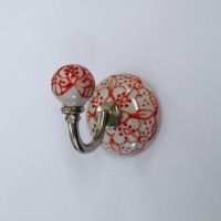 Cabide de Porcelana - Vermelho/Branco